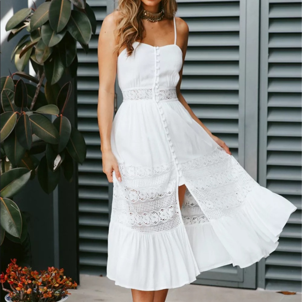 🍍White Lace Sundress XL🍍 - Picture 2 of 5